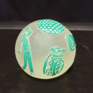 Vintage rare golf paperweight